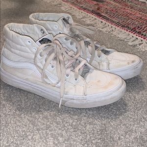 WHITE VANS SK8 HI SZ 8.5!!!
